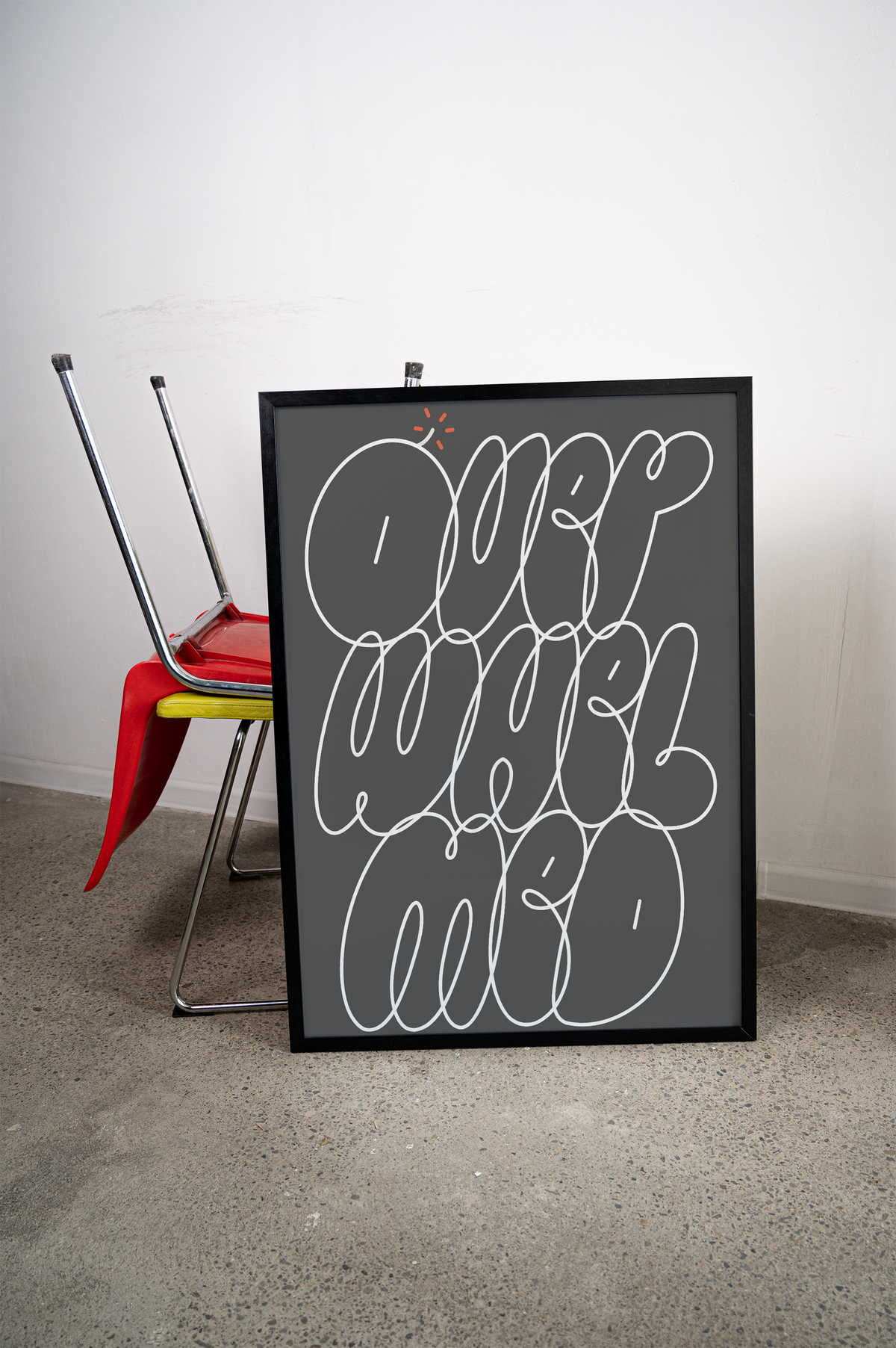 Overwhelmed Lettering Print